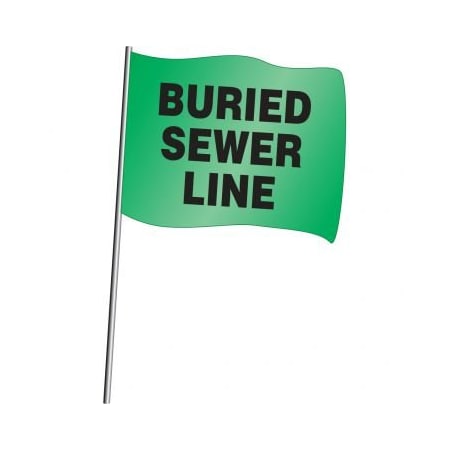 Accuform PREPRINTED MARKING FLAGS BURIED FMF805 FMF805